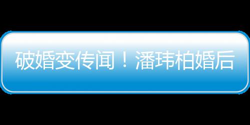 变传柏婚后疑破婚潘玮婆一作显同工甜蜜闻带老